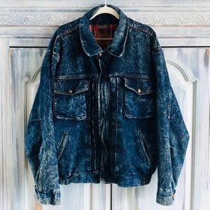 Levi’s Vintage Acid Wash Lined Denim Bomber Jacket